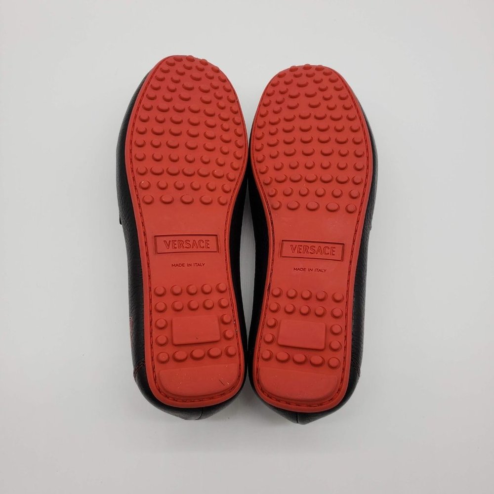 Versace Medusa Leather Loafers Moccasin Black - 39 - Picture 7 of 10